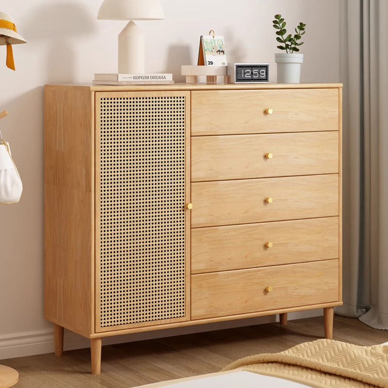 収納棚・ラタン調・ラタン風・おしゃれ・ナチュラル・韓国・北欧・食器収納・リビングボード・リビング・収納・幅120・幅100