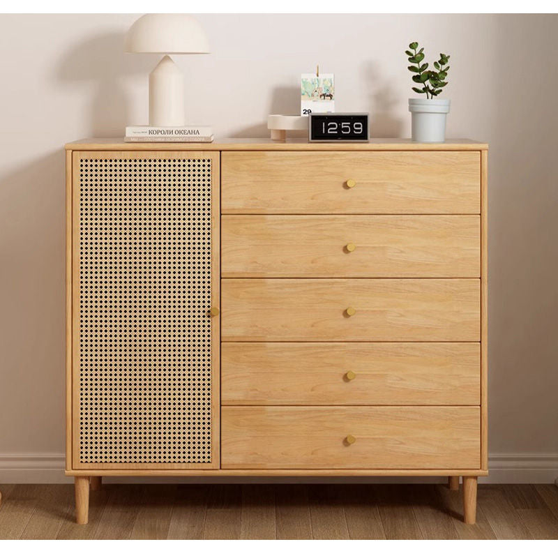 収納棚・ラタン調・ラタン風・おしゃれ・ナチュラル・韓国・北欧・食器収納・リビングボード・リビング・収納・幅120・幅100