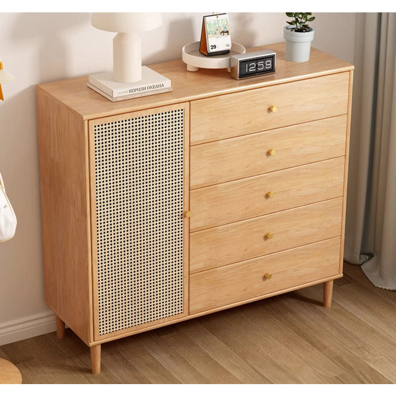 収納棚・ラタン調・ラタン風・おしゃれ・ナチュラル・韓国・北欧・食器収納・リビングボード・リビング・収納・幅120・幅100