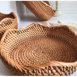 Casaconer | ラタン・おしゃれ・北欧・SMLサイズ・フルーツバスケット・お菓子入れ・果物かご・かご