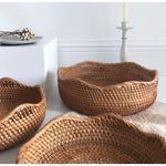 Casaconer | ラタン・おしゃれ・北欧・SMLサイズ・フルーツバスケット・お菓子入れ・果物かご・かご