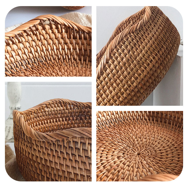 Casaconer | ラタン・おしゃれ・北欧・SMLサイズ・フルーツバスケット・お菓子入れ・果物かご・かご