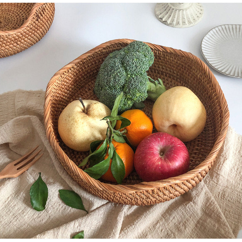 Casaconer | ラタン・おしゃれ・北欧・SMLサイズ・フルーツバスケット・お菓子入れ・果物かご・かご