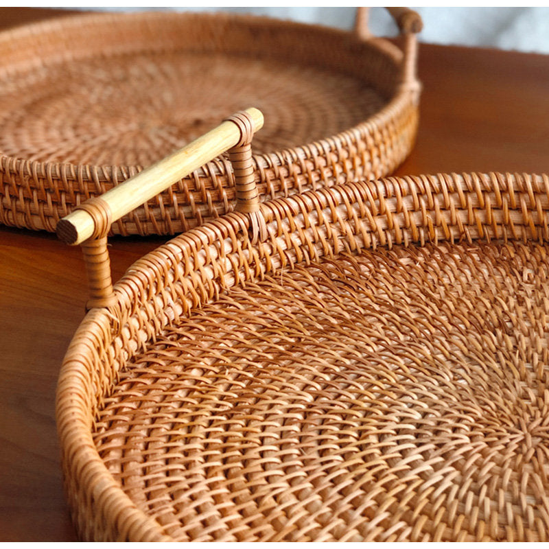 Casaconer | ラタン・おしゃれ・北欧・SMLサイズ・フルーツバスケット・お菓子入れ・果物かご・かご