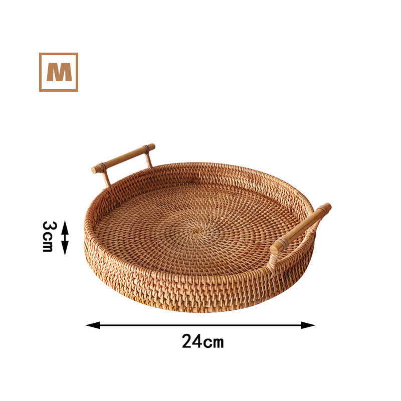 Casaconer | ラタン・おしゃれ・北欧・SMLサイズ・フルーツバスケット・お菓子入れ・果物かご・かご