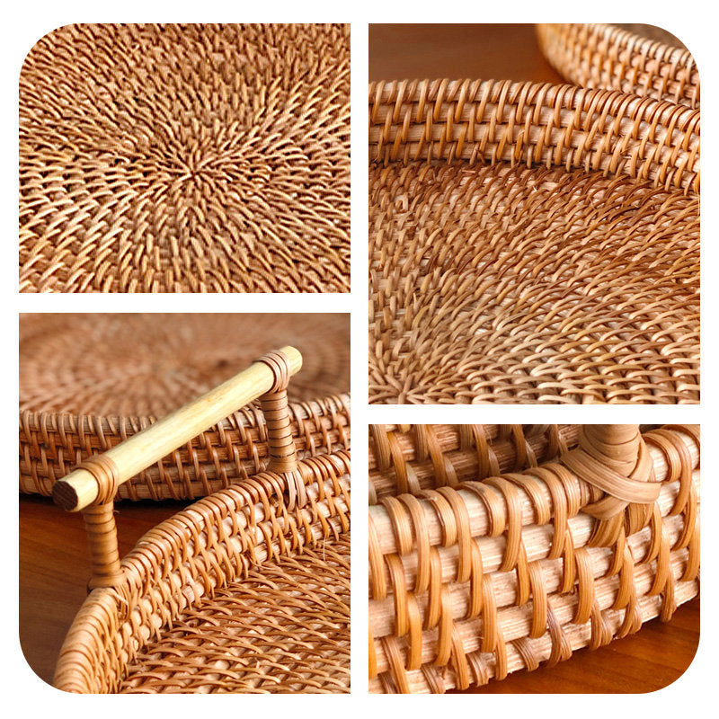 Casaconer | ラタン・おしゃれ・北欧・SMLサイズ・フルーツバスケット・お菓子入れ・果物かご・かご