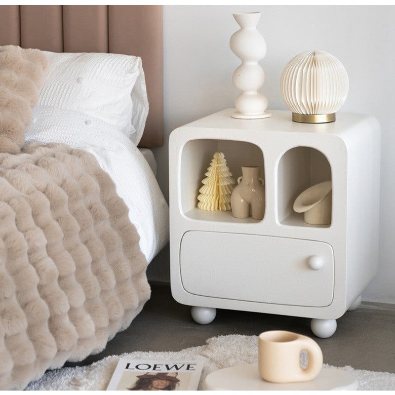 Casaconer | サイドテーブル・モダン・おしゃれ・韓国風・収納付き・寝室・小物収納・収納・幅50