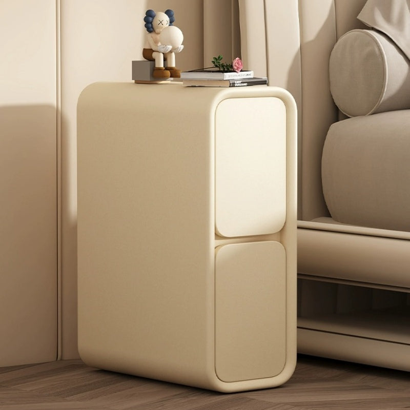 Casaconer | サイドテーブル・レザー張り・モダン・おしゃれ・収納付き・寝室・小物収納・幅25