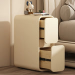 Casaconer | サイドテーブル・レザー張り・モダン・おしゃれ・収納付き・寝室・小物収納・幅25