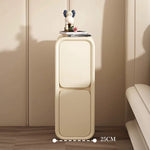 Casaconer | サイドテーブル・レザー張り・モダン・おしゃれ・収納付き・寝室・小物収納・幅25