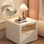 Casaconer | 完成品・ナイトテーブル・サイドテーブル・ベージュ・引き出し・オシャレ・省スペース・コンパクト・北欧風・幅40・寝室・リビング・電話台・ベッドサイドテーブル・ソファーサイド・ベッドサイドチェスト・ベッドサイド・姫系・収納・白・ホワイト