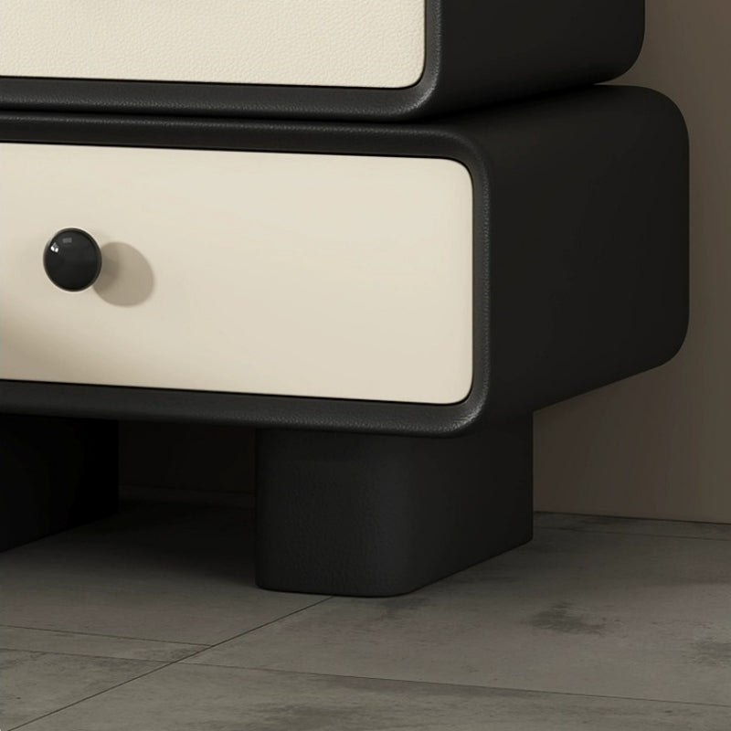 Casaconer | ほぼ完成品・脚の取り付けが必要・サイドテーブル・ベッドサイドテーブル・おしゃれ・北欧・サイドチェスト・ベッドテーブル・ソファーテーブル・ベージュ・チェスト・モダン・引き出し・レザー張り・収納・コーヒーテーブル・収納棚・ナイトテーブル・ベッドサイド・収納