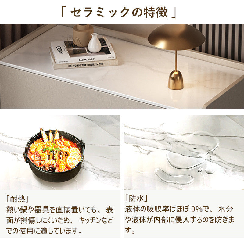 Casaconer | ナイトテーブル・セラミック天板・おしゃれ・北欧・収納・小物収納・寝室・リビング