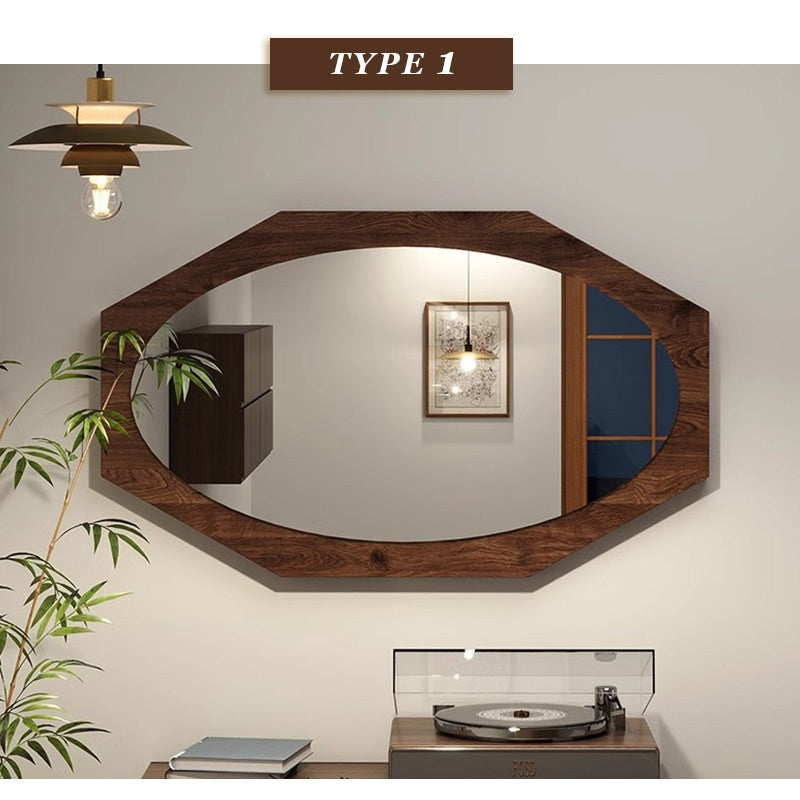 完成品・八角形ミラー・壁掛け・玄関・風水・八角鏡・鏡・ウォールミラー・アンティーク・調・飛散防止・壁掛けミラー・アンティークミラー・八角形・ミラー・小さい・おしゃれ・丸・玄関ミラー・プレゼント・贈り物・卓上・玄関鏡・洗面所・寝室