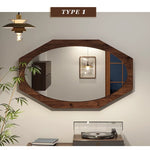 完成品・八角形ミラー・壁掛け・玄関・風水・八角鏡・鏡・ウォールミラー・アンティーク・調・飛散防止・壁掛けミラー・アンティークミラー・八角形・ミラー・小さい・おしゃれ・丸・玄関ミラー・プレゼント・贈り物・卓上・玄関鏡・洗面所・寝室