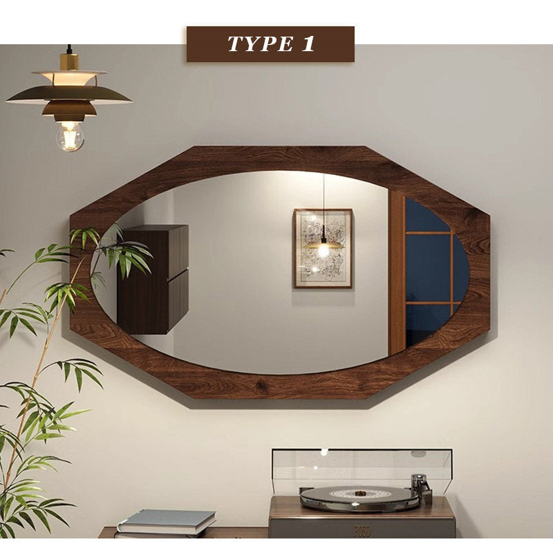 Casaconer | 完成品・八角形ミラー・壁掛け・玄関・風水・八角鏡・鏡・ウォールミラー・アンティーク・調・飛散防止・壁掛けミラー・アンティークミラー・八角形・ミラー・小さい・おしゃれ・丸・玄関ミラー・プレゼント・贈り物・卓上・玄関鏡・洗面所・寝室