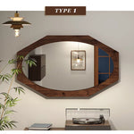 Casaconer | 完成品・八角形ミラー・壁掛け・玄関・風水・八角鏡・鏡・ウォールミラー・アンティーク・調・飛散防止・壁掛けミラー・アンティークミラー・八角形・ミラー・小さい・おしゃれ・丸・玄関ミラー・プレゼント・贈り物・卓上・玄関鏡・洗面所・寝室