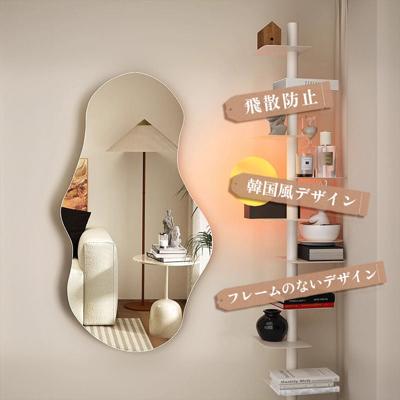 Casaconer | 全身鏡・おしゃれ・韓国風・壁掛け・賃貸・ミラー・アンティーク・ウェーブ