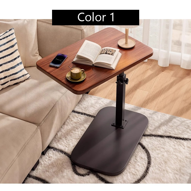 Casaconer | テーブル・ローテーブル・サイドテーブル・センターテーブル・昇降テーブル・多機能テーブル・幅40cm・高さ45~79cm・ウォルナットカラー/ナチュラル/ホワイト・多機能デザイン・無垢材・スチール脚・在宅ワーク・コンパクト家具・一人暮らし