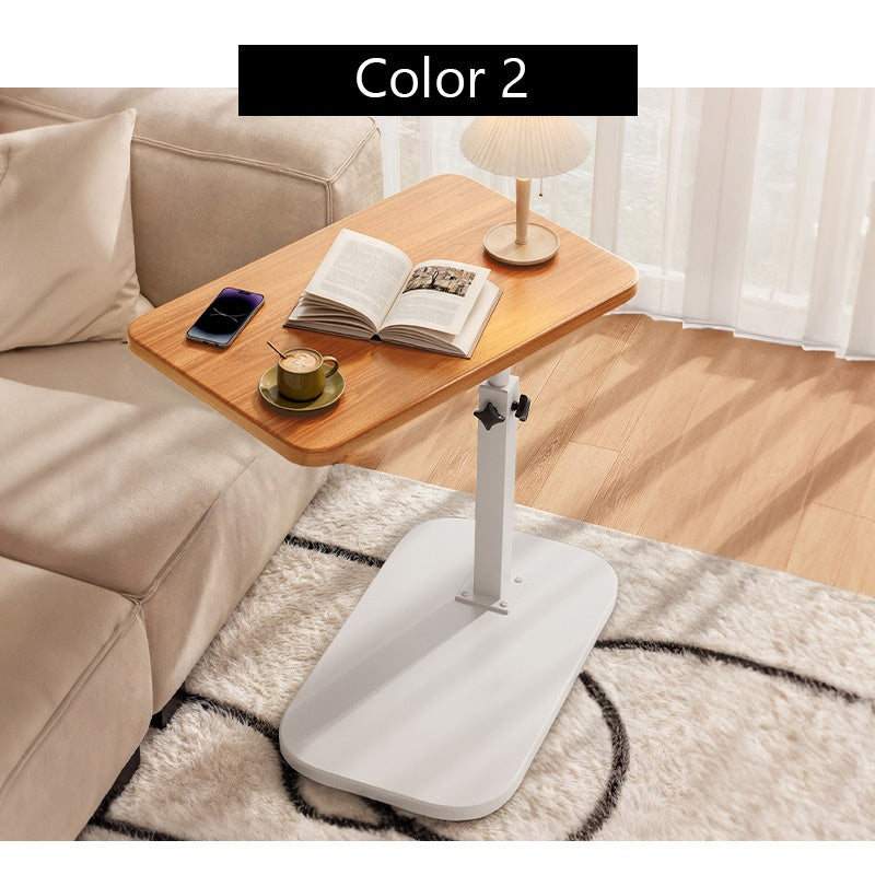 Casaconer | テーブル・ローテーブル・サイドテーブル・センターテーブル・昇降テーブル・多機能テーブル・幅40cm・高さ45~79cm・ウォルナットカラー/ナチュラル/ホワイト・多機能デザイン・無垢材・スチール脚・在宅ワーク・コンパクト家具・一人暮らし