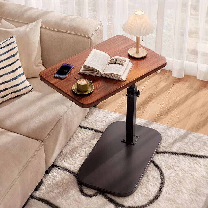 Casaconer | テーブル・ローテーブル・サイドテーブル・センターテーブル・昇降テーブル・多機能テーブル・幅40cm・高さ45~79cm・ウォルナットカラー/ナチュラル/ホワイト・多機能デザイン・無垢材・スチール脚・在宅ワーク・コンパクト家具・一人暮らし