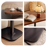 Casaconer | テーブル・ローテーブル・サイドテーブル・センターテーブル・昇降テーブル・多機能テーブル・幅40cm・高さ45~79cm・ウォルナットカラー/ナチュラル/ホワイト・多機能デザイン・無垢材・スチール脚・在宅ワーク・コンパクト家具・一人暮らし