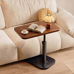 Casaconer | テーブル・ローテーブル・サイドテーブル・センターテーブル・昇降テーブル・多機能テーブル・幅40cm・高さ45~79cm・ウォルナットカラー/ナチュラル/ホワイト・多機能デザイン・無垢材・スチール脚・在宅ワーク・コンパクト家具・一人暮らし