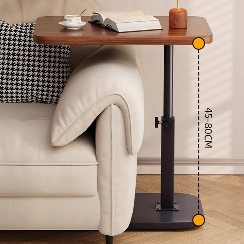 Casaconer | テーブル・ローテーブル・サイドテーブル・センターテーブル・昇降テーブル・多機能テーブル・幅40cm・高さ45~79cm・ウォルナットカラー/ナチュラル/ホワイト・多機能デザイン・無垢材・スチール脚・在宅ワーク・コンパクト家具・一人暮らし