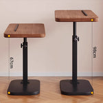 Casaconer | テーブル・ローテーブル・サイドテーブル・センターテーブル・昇降テーブル・多機能テーブル・幅40cm・高さ45~79cm・ウォルナットカラー/ナチュラル/ホワイト・多機能デザイン・無垢材・スチール脚・在宅ワーク・コンパクト家具・一人暮らし