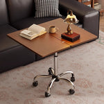 Casaconer | テーブル・ローテーブル・サイドテーブル・センターテーブル・昇降テーブル・多機能テーブル・幅66cm・高さ70~91.5cm・ウォルナットカラー・多機能デザイン・無垢材・スチール脚・収納ワゴン・在宅ワーク・コンパクト家具・一人暮らし