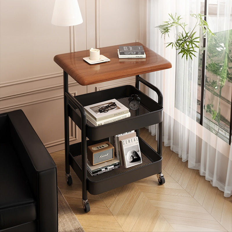 ベッドテーブル サイドテーブル キャスター付き パソコンデス カフェテーブル ソファサイド キャスター 移動式テーブル 在宅勤務 省スペース 収納 A4サイズ ワゴン デスク下 キッチンワゴン スリム キッチン収納 ファイルラック サイドラック