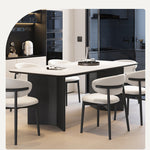 Casaconer | ダイニングテーブル・長方形・セラミック天板・幅140cm/160cm/180cm/200cm・4人掛け/6人掛け/8人掛け・実木脚・耐熱・耐摩耗・防水