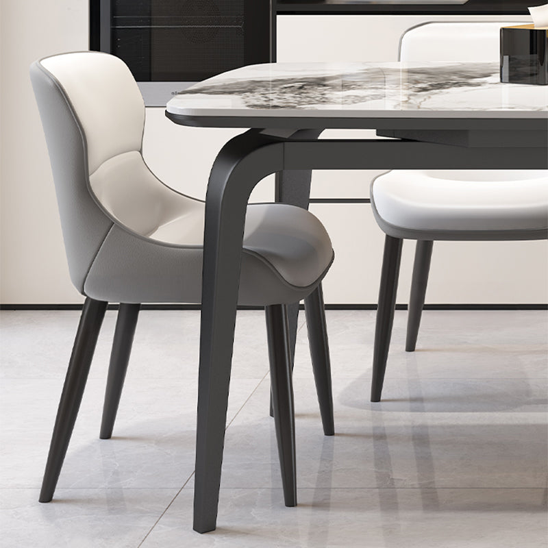 Casaconer | セラミックダイニングテーブル・伸長式・丸食卓・スチール脚・2人/4人/6人掛け・高さ75cm