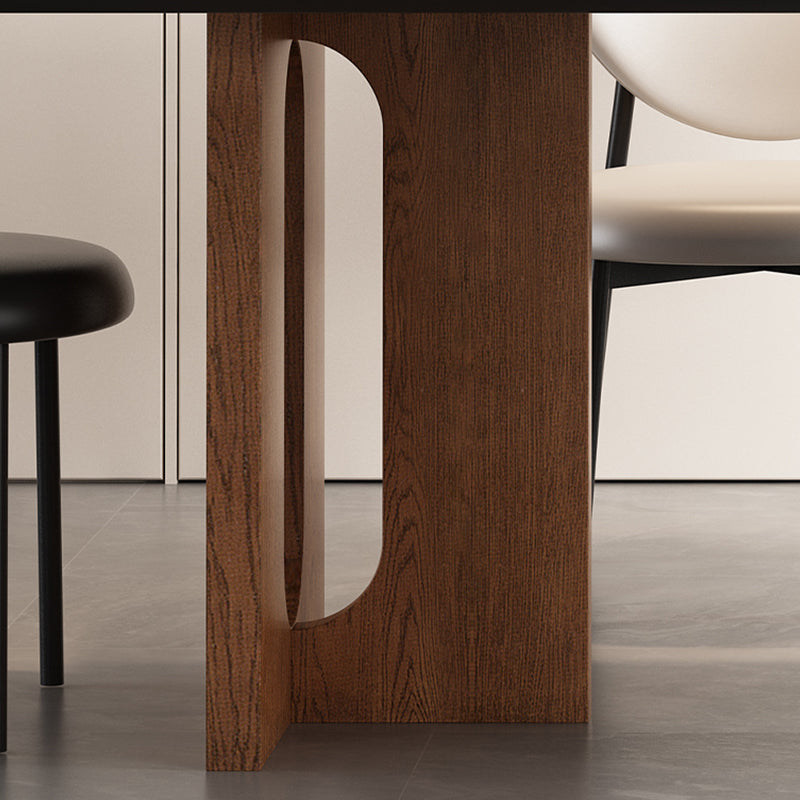 Casaconer | ダイニングテーブル・無垢材脚・白/黒/グレー天板・2人/4人/6人/8人掛け・高さ75cm