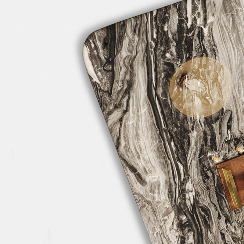 Casaconer | セラミックダイニングテーブル・丸角食卓・大理石調・2人/4人/6人/8人掛け・高さ75cm