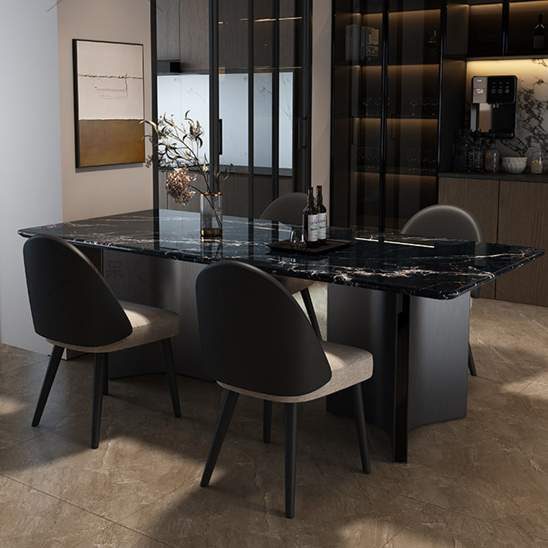 Casaconer | セラミックダイニングテーブル・丸角食卓・大理石調・2人/4人/6人/8人掛け・高さ75cm