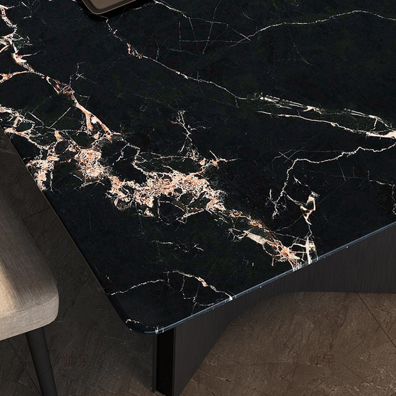 Casaconer | セラミックダイニングテーブル・丸角食卓・大理石調・2人/4人/6人/8人掛け・高さ75cm