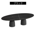 リビングテーブル セラミック調天板 幅120cm 楕円形 ローテーブル リビング向け シンプルモダン 北欧風 デザイン ソファ前テーブル ホワイト/ブラック 大理石風 おしゃれ