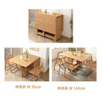 Casaconer | ダイニングテーブル・天然木・折りたたみ・モダン・140cm・4人・6人掛け