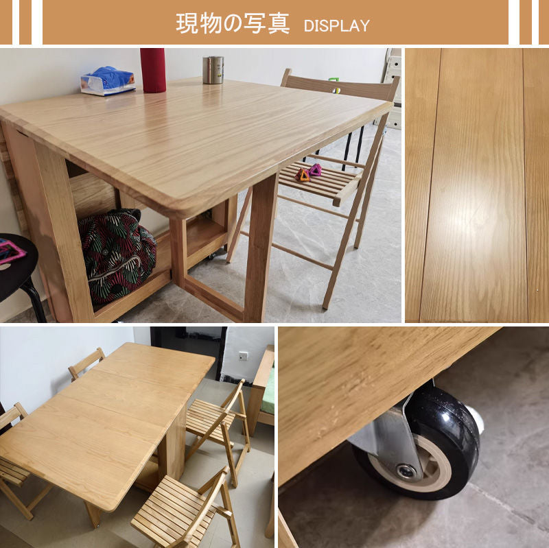 Casaconer | ダイニングテーブル・天然木・折りたたみ・モダン・140cm・4人・6人掛け