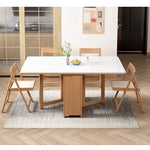 Casaconer | ダイニングテーブル・セラミック・天然木・折りたたみ・折りたたみ式・モダン・140cm・4人・6人掛け