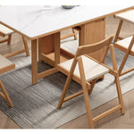 Casaconer | ダイニングテーブル・セラミック・天然木・折りたたみ・折りたたみ式・モダン・140cm・4人・6人掛け