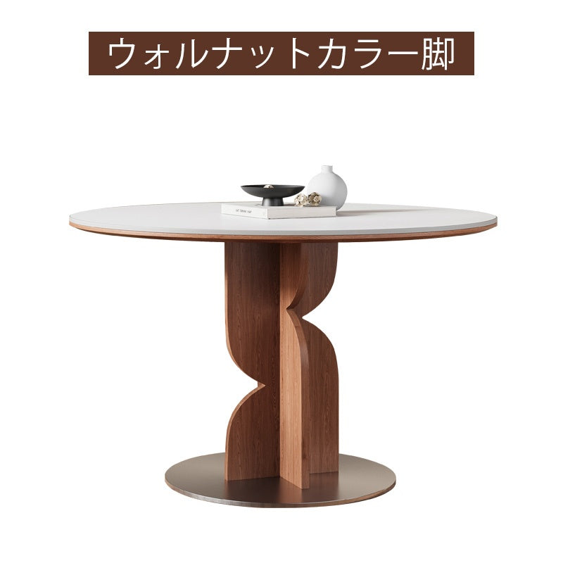 ダイニングテーブル 丸 80cm 100cm 120cm セラミックテーブル セラミック天板 円 食事テーブル テーブル リビングテーブル2人用 4人用 テーブル単品 セラミック 耐高温 お手入れ簡単 耐摩耗 おしゃれ ホワイト 北欧 木製