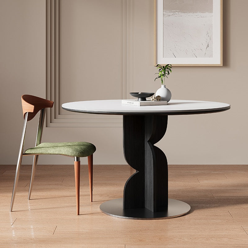 ダイニングテーブル 丸 80cm 100cm 120cm セラミックテーブル セラミック天板 円 食事テーブル テーブル リビングテーブル2人用 4人用 テーブル単品 セラミック 耐高温 お手入れ簡単 耐摩耗 おしゃれ ホワイト 北欧 木製