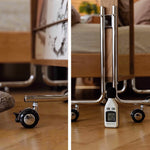 Casaconer | 姿見ミラー付きマガジンラック・全身鏡付き収納・キャスター付き・スタンドミラー・書類収納付き・移動式ワゴン・回転式ミラー・木製・ウォールナット/ナチュラル/ブラック・おしゃれ・一人暮らし・北欧風