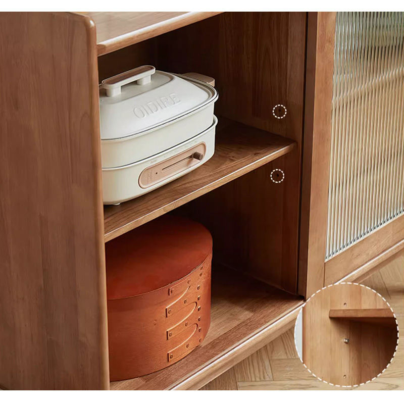 Casaconer | キャビネット・幅80cm・サイドボード・リビング・ローチェスト・収納・棚・食器棚・コンパクト・省スペース・扉・木製