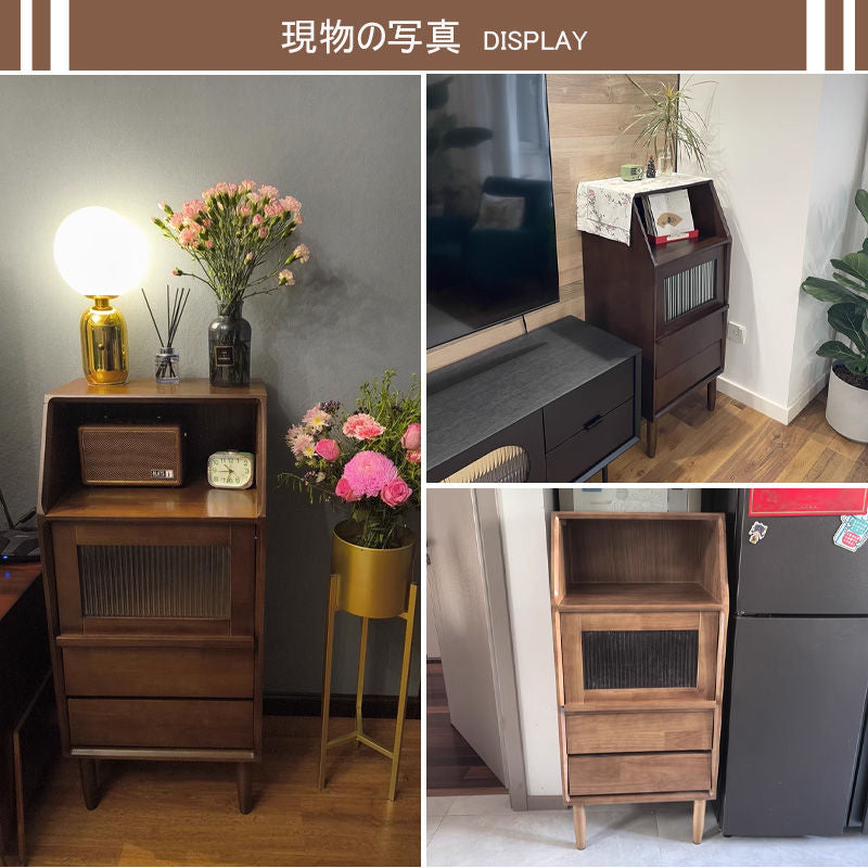 Casaconer | キャビネット・幅80cm・サイドボード・リビング・ローチェスト・収納棚・食器棚・コンパクト・省スペース・扉・木製