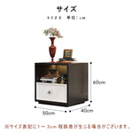 スチール製 ベッドサイドテーブル 収納付き レトロ風 小型 サイドキャビネット 引き出し1段 寝室用 ホワイト 木目調 北欧風 ミニキャビネット コンパクト 省スペース ナイトテーブル 家具