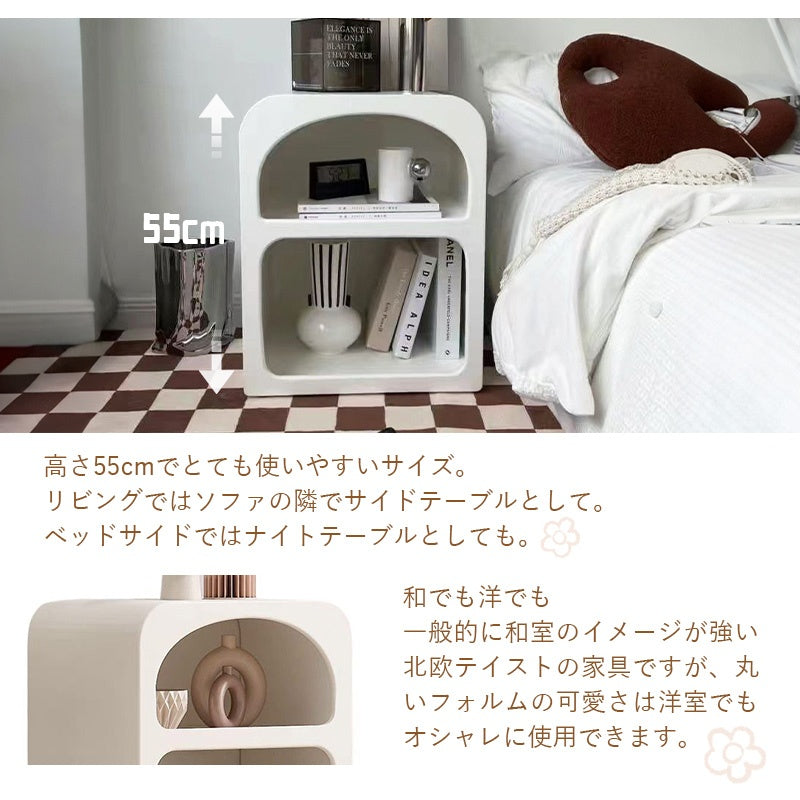 Casaconer | ナイトテーブル・おしゃれ・スリム・サイドテーブル・収納・白・ホワイト・かわいい・ベッドサイドテーブル・北欧・コーヒーテーブル・収納棚・ベッドサイドチェスト・ベッドサイド・韓国・チェスト・モダン・マガジンラック