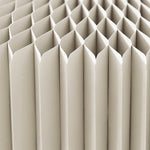 Casaconer | 伸縮式ペーパーベンチ・幅120~250cm・折りたたみ可能・軽量設計・コンパクト収納・スタイリッシュデザイン・紙素材使用・ホワイト/ブラウン